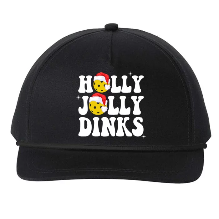 Holly Jolly Dinks Pickleball Christmas Snapback Five-Panel Rope Hat