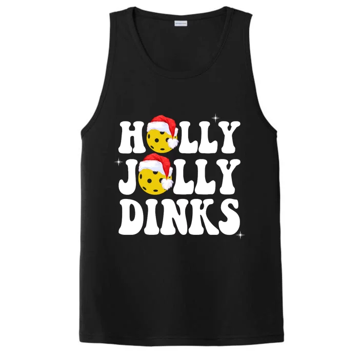 Holly Jolly Dinks Pickleball Christmas Performance Tank