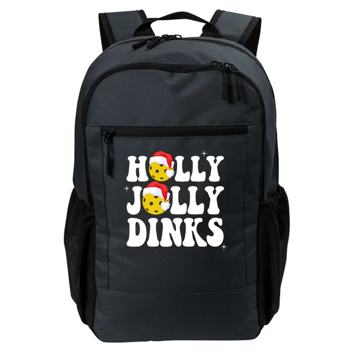 Holly Jolly Dinks Pickleball Christmas Daily Commute Backpack