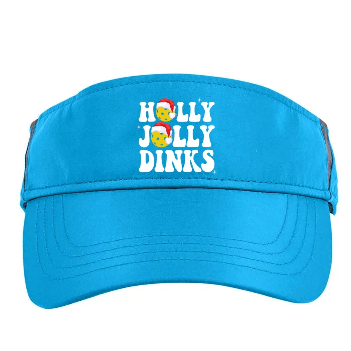 Holly Jolly Dinks Pickleball Christmas Adult Drive Performance Visor