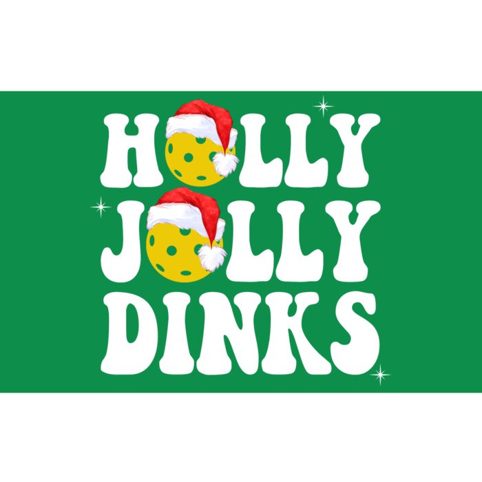 Holly Jolly Dinks Pickleball Christmas Bumper Sticker