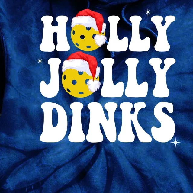 Holly Jolly Dinks Pickleball Christmas Tie Dye Hoodie