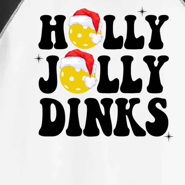 Holly Jolly Dinks Pickleball Christmas Toddler Fine Jersey T-Shirt