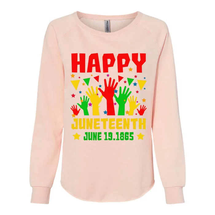 Happy Juneteenth Day Freedom Gift Womens California Wash Sweatshirt