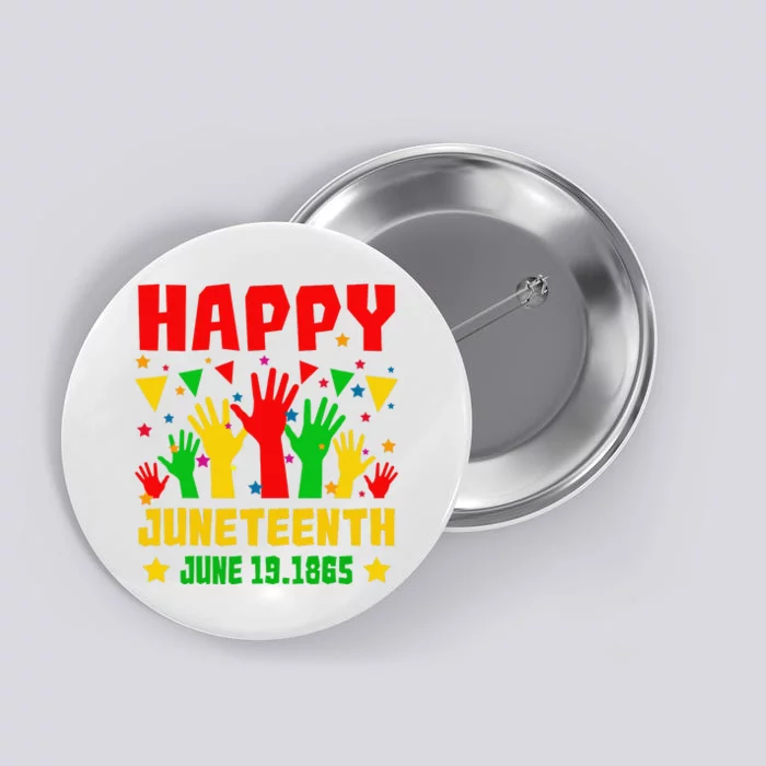 Happy Juneteenth Day Freedom Gift Button