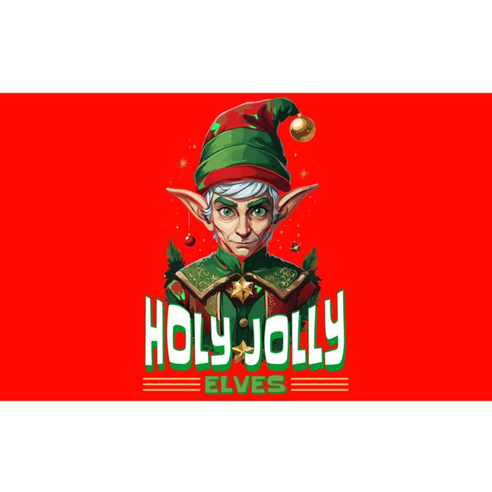 Holly Jolly Elves Funny Christmas Elf Bumper Sticker