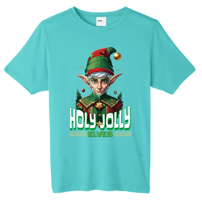 Holly Jolly Elves Funny Christmas Elf ChromaSoft Performance T-Shirt