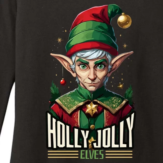 Holly Jolly Elves Womens CVC Long Sleeve Shirt