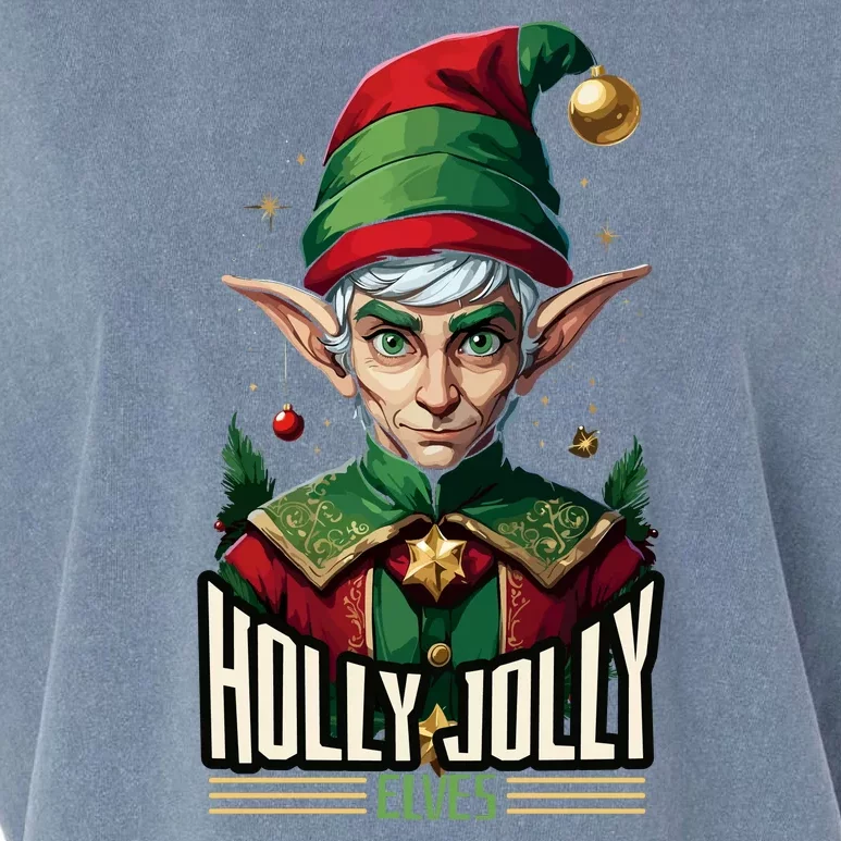 Holly Jolly Elves Garment-Dyed Women's Muscle Tee