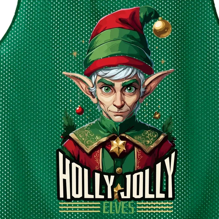 Holly Jolly Elves Mesh Reversible Basketball Jersey Tank