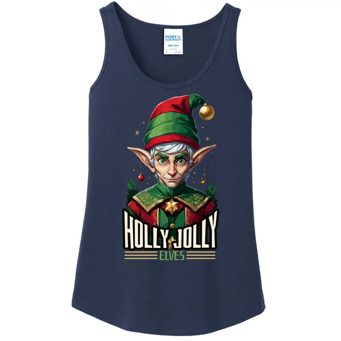 Holly Jolly Elves Ladies Essential Tank