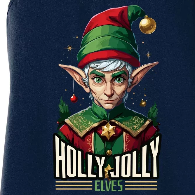 Holly Jolly Elves Women's Racerback Tank