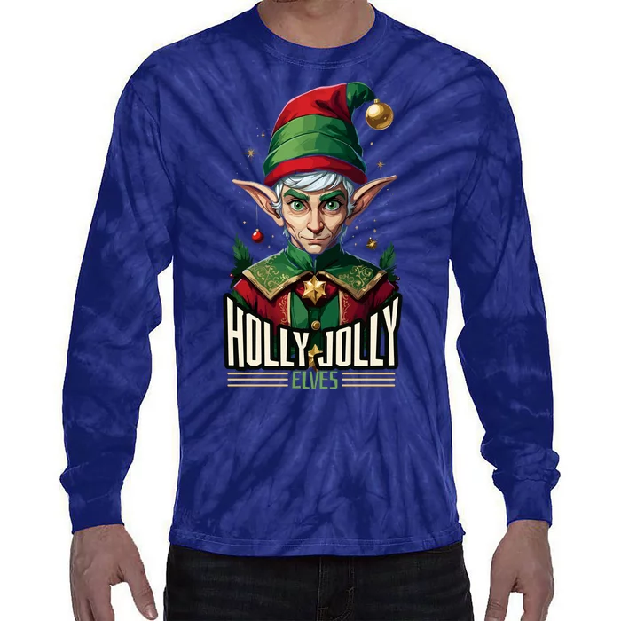 Holly Jolly Elves Tie-Dye Long Sleeve Shirt