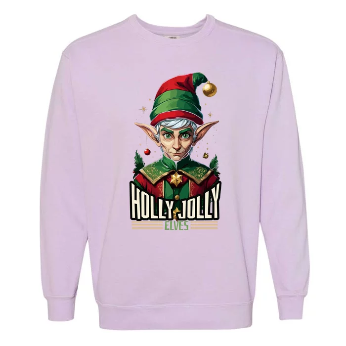 Holly Jolly Elves Garment-Dyed Sweatshirt