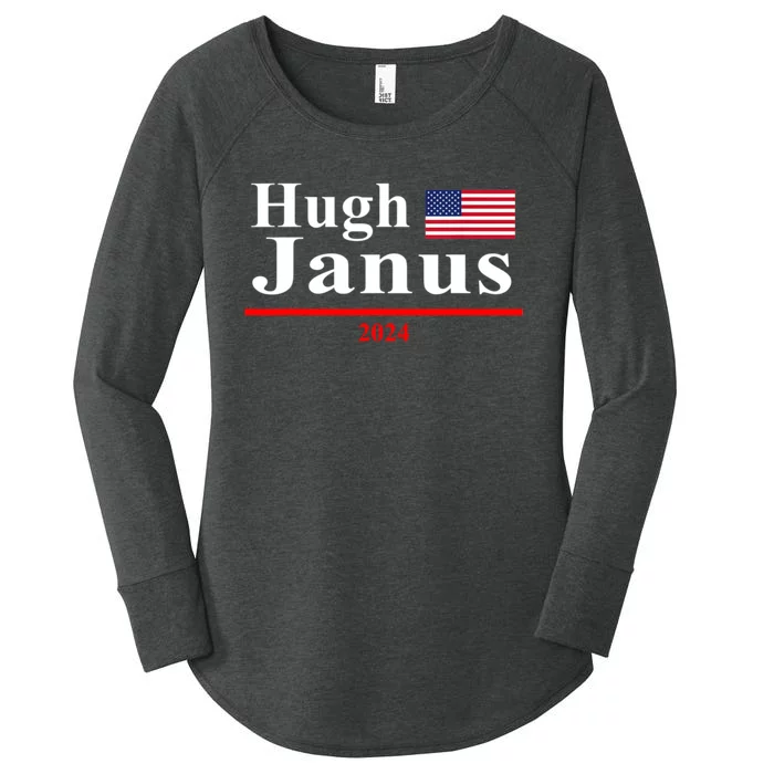 Hugh Janus Funny Presidential Election President 2024 Women's Perfect Tri Tunic Long Sleeve Shirt