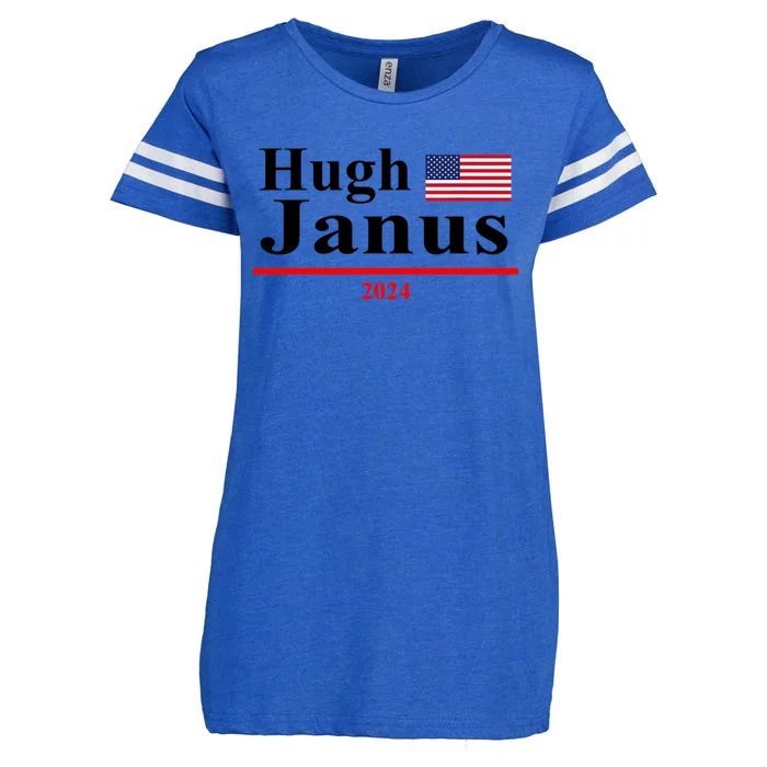 Hugh Janus Funny Presidential Election President 2024 Enza Ladies Jersey Football T-Shirt