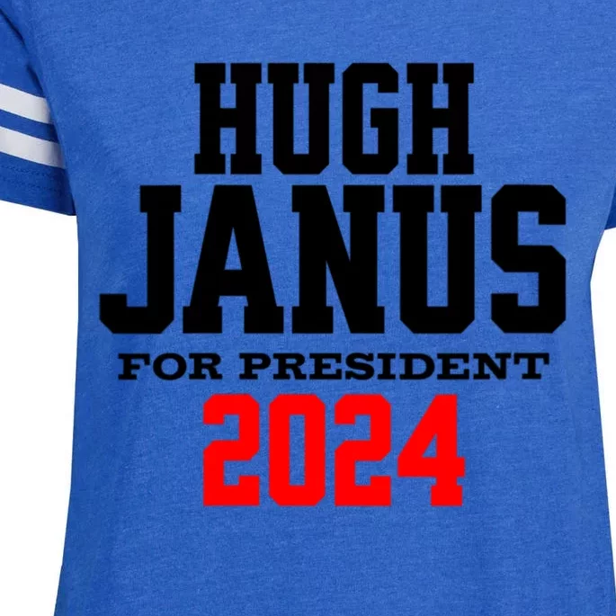 Hugh Janus Funny Presidential Election President 2024 Enza Ladies Jersey Football T-Shirt