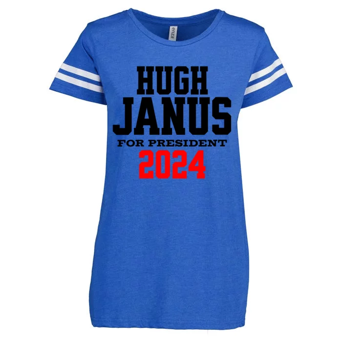 Hugh Janus Funny Presidential Election President 2024 Enza Ladies Jersey Football T-Shirt