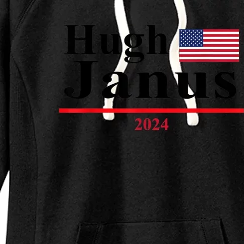 Hugh Janus Funny Presidential Election 2024 Parody Innuendo Women's Fleece Hoodie