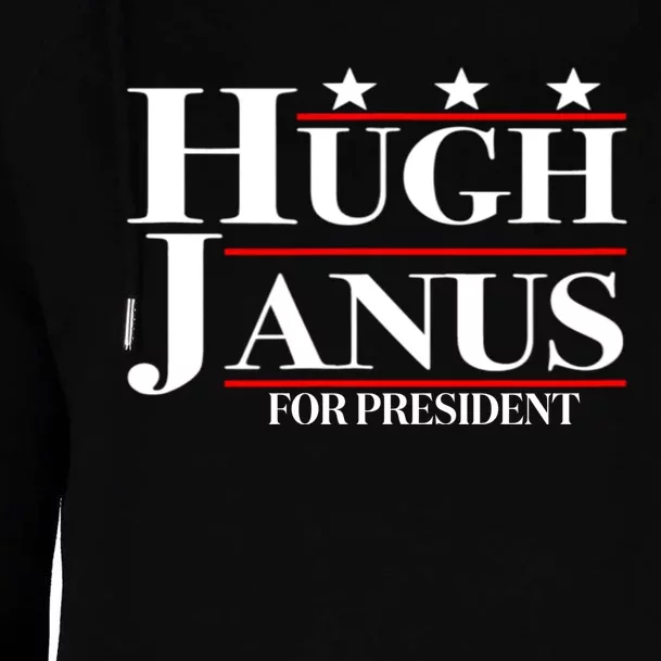 Hugh Janus Funny Presidential Election President 2024 Womens Funnel Neck Pullover Hood