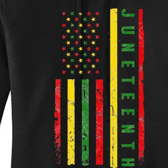 Happy Juneteenth Flag Melanin Black Pride Pan African 1865 Women's Pullover Hoodie