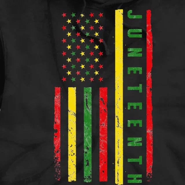 Happy Juneteenth Flag Melanin Black Pride Pan African 1865 Tie Dye Hoodie