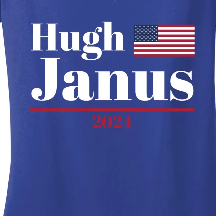 Hugh Janus Funny Presidential Election President 2024 Women's V-Neck T-Shirt