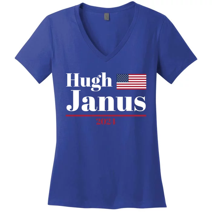 Hugh Janus Funny Presidential Election President 2024 Women's V-Neck T-Shirt