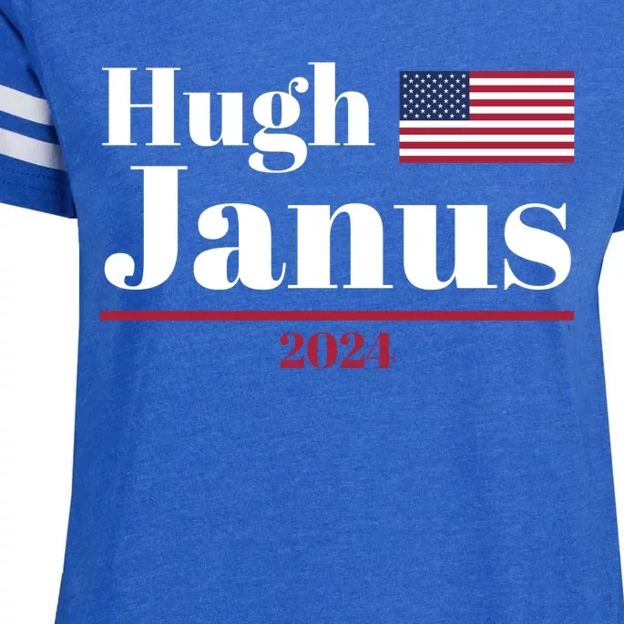 Hugh Janus Funny Presidential Election President 2024 Enza Ladies Jersey Football T-Shirt