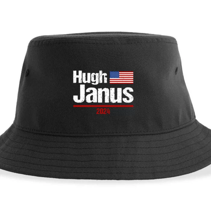 Hugh Janus Funny Presidential Election President 2024 Sustainable Bucket Hat