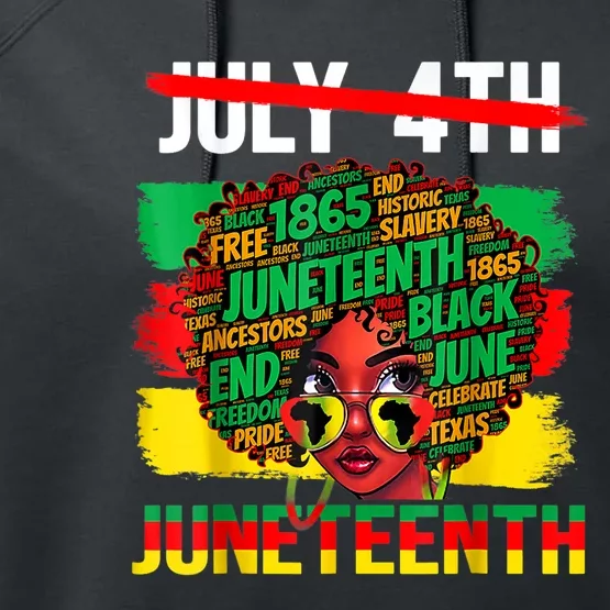 Happy Juneteenth Freedom Day African American June 19th Performance Fleece Hoodie