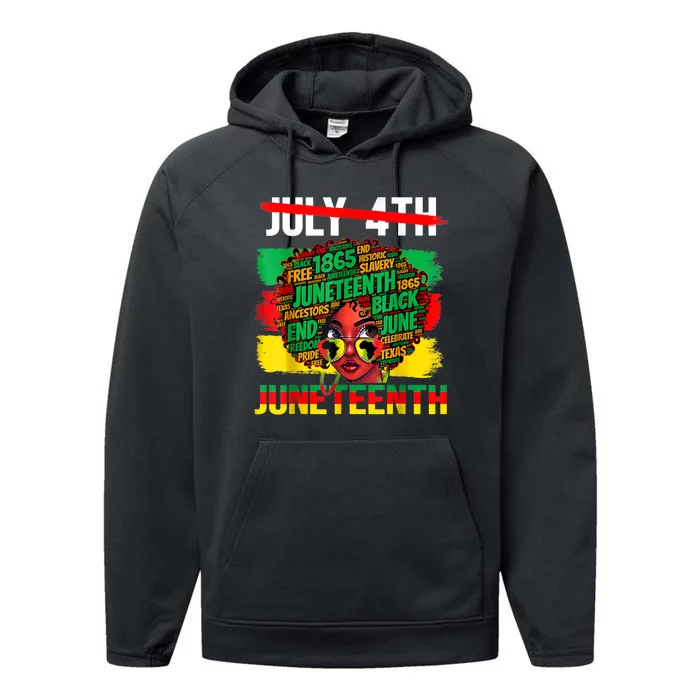 Happy Juneteenth Freedom Day African American June 19th Performance Fleece Hoodie