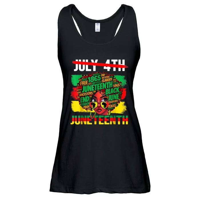 Happy Juneteenth Freedom Day African American June 19th Ladies Essential Flowy Tank