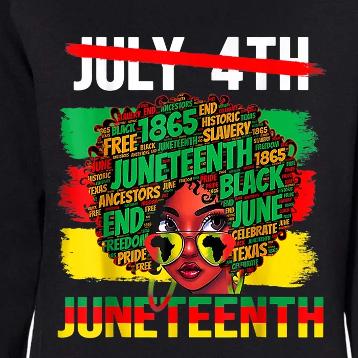 Happy Juneteenth Freedom Day African American June 19th Womens California Wash Sweatshirt