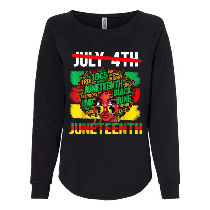 Happy Juneteenth Freedom Day African American June 19th Womens California Wash Sweatshirt