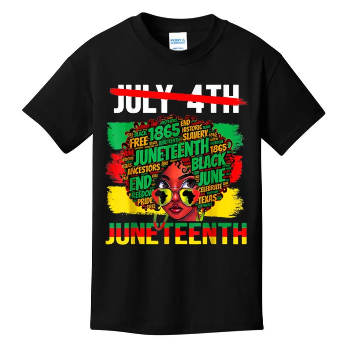 Happy Juneteenth Freedom Day African American June 19th Kids T-Shirt