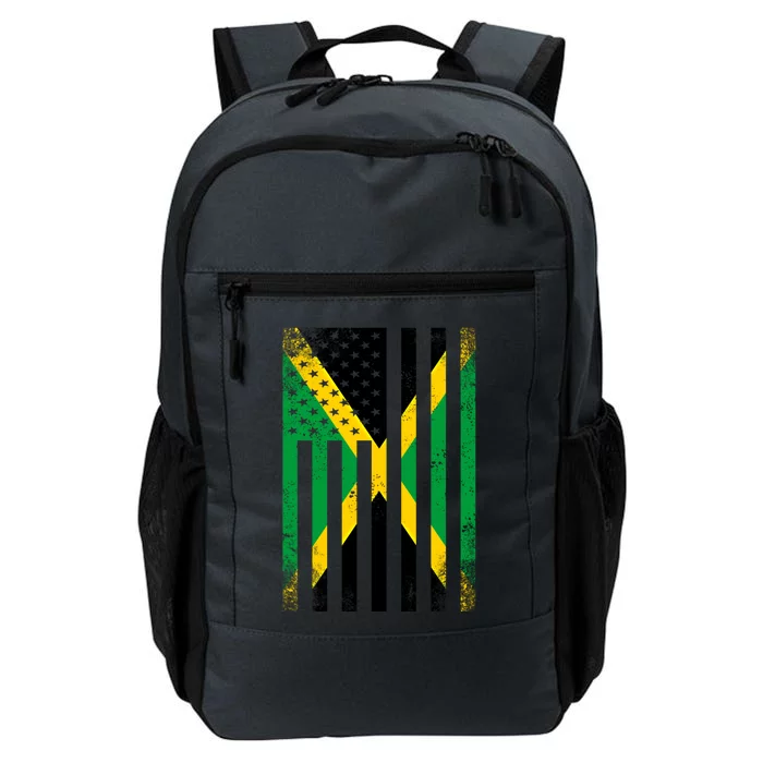 Half Jamaican Flag Vintage American Inside Me Usa Gift Daily Commute Backpack