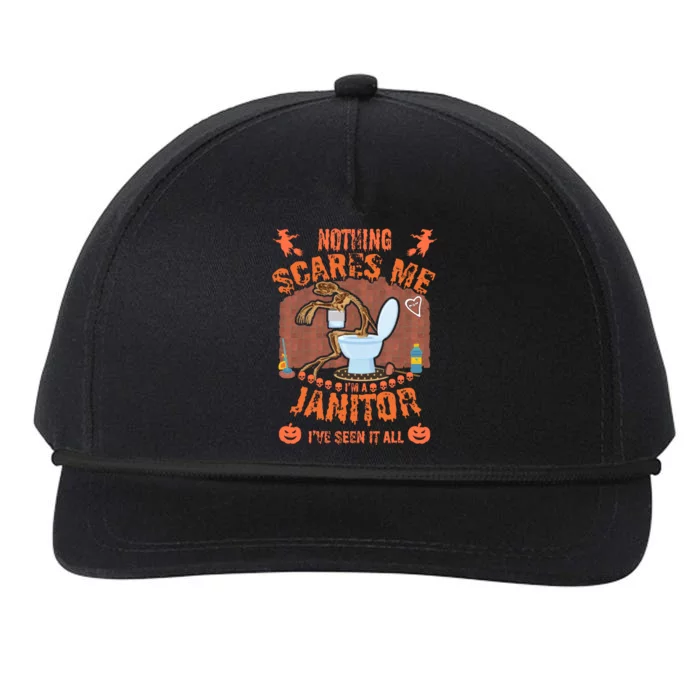 HALLOWEEN JANITORSJANITOR FUNNY HALLOWEEN SAYINGS Snapback Five-Panel Rope Hat