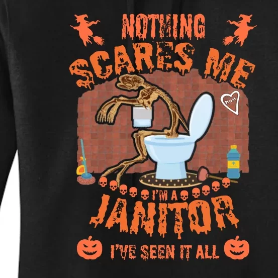 HALLOWEEN JANITORSJANITOR FUNNY HALLOWEEN SAYINGS Women's Pullover Hoodie