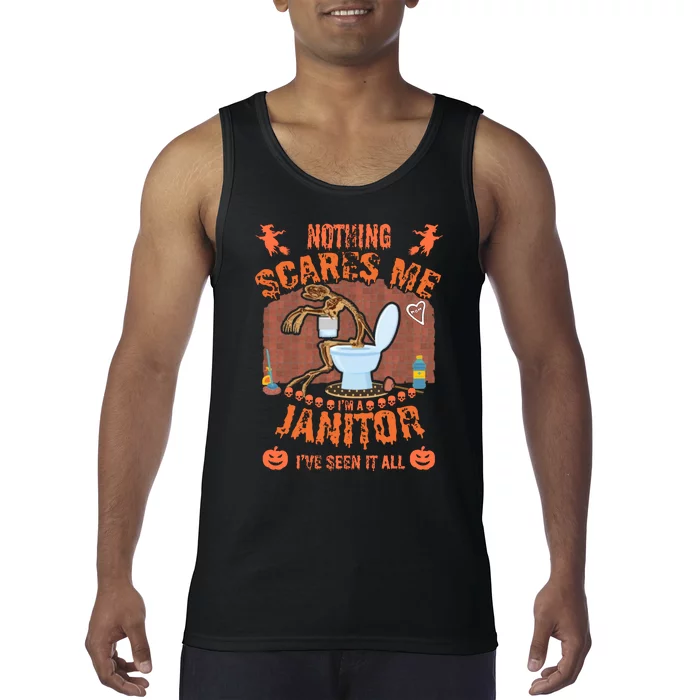 HALLOWEEN JANITORSJANITOR FUNNY HALLOWEEN SAYINGS Tank Top