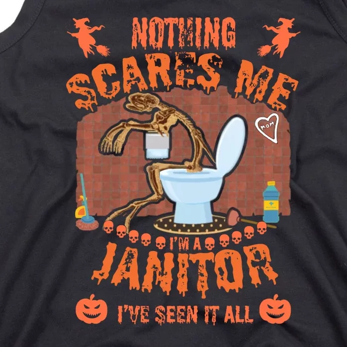 HALLOWEEN JANITORSJANITOR FUNNY HALLOWEEN SAYINGS Tank Top