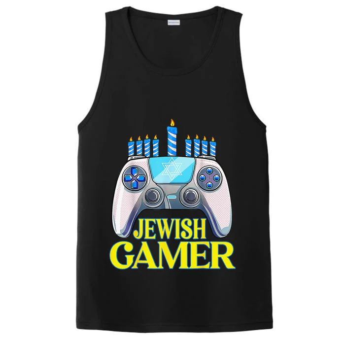 Hanukkah Jewish Gamer Video Game Christmas Xmas Boys Performance Tank