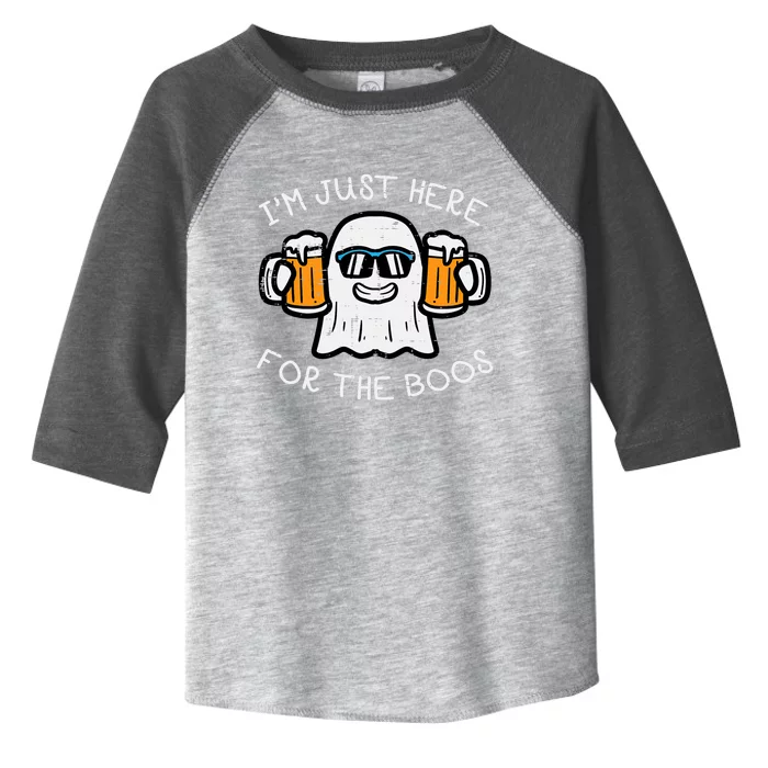 Halloween Just Here For Boos Ghost Funny Costume Toddler Fine Jersey T-Shirt