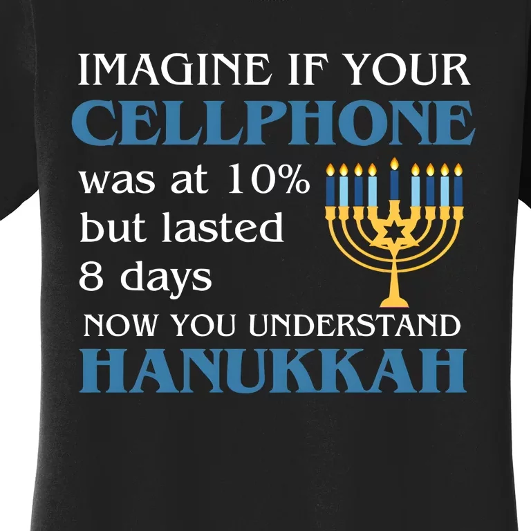 Hanukkah Jewish Humor Imagine If Your Cellphone Was At Women's T-Shirt