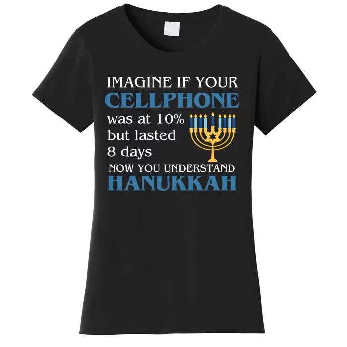 Hanukkah Jewish Humor Imagine If Your Cellphone Was At Women's T-Shirt