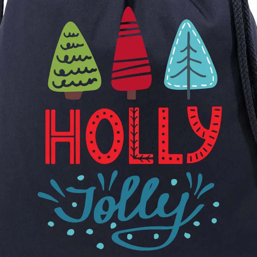 Holly Jolly Drawstring Bag