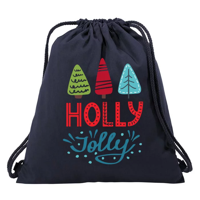 Holly Jolly Drawstring Bag