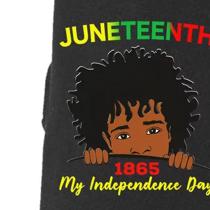 Happy Juneteenth Independence Teen Afro Locs Black Doggie 3-End Fleece Hoodie