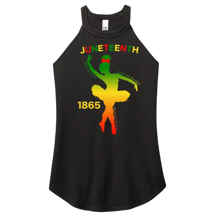 Happy Juneteenth Is My Independence Day Dancer Black Women’s Perfect Tri Rocker Tank