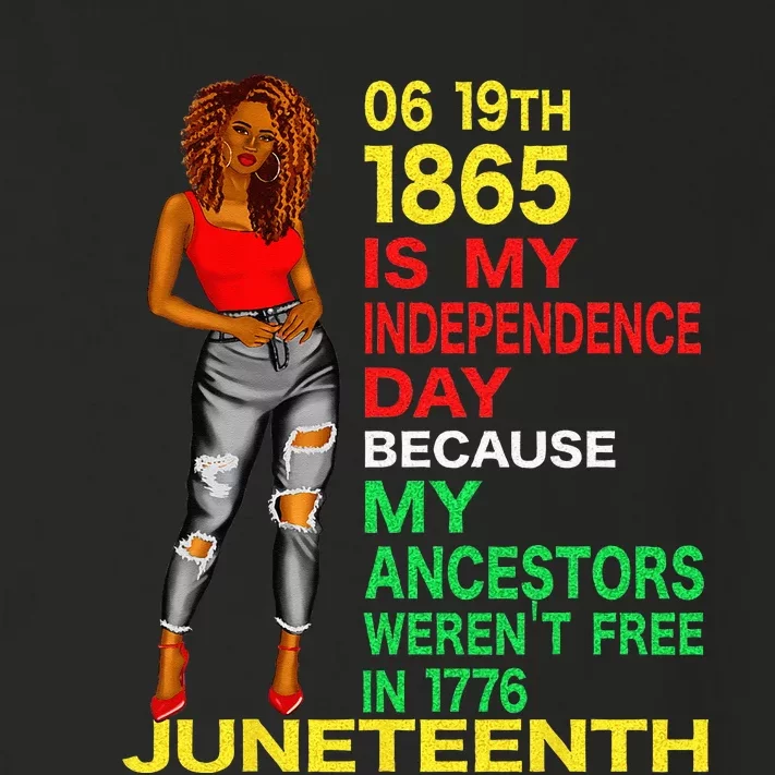 Happy Juneteenth Is My Independence Day Free Black Toddler Long Sleeve Shirt